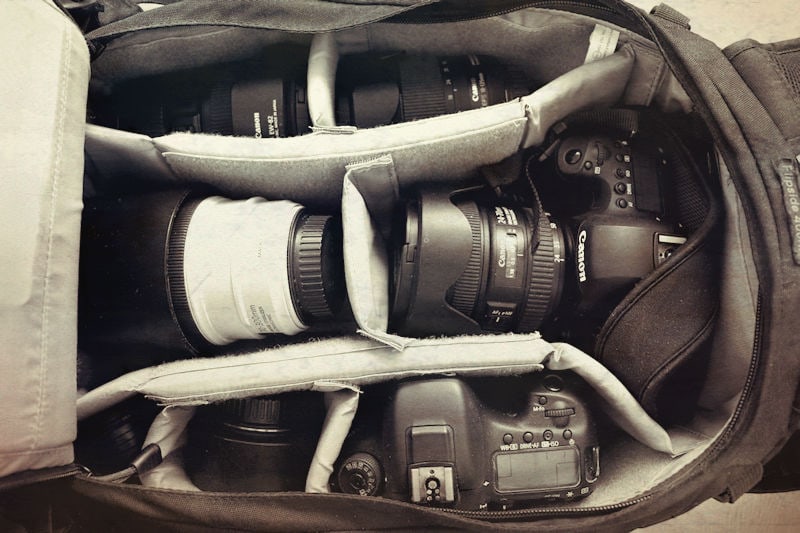 Meine Reiseblogger Fotoausrüstung im Fotorucksack