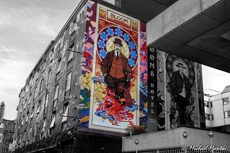 Bemalte Häuserfassade in Dublin