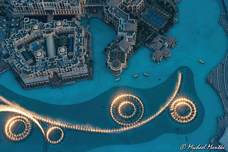 Dubai Fontains von oben