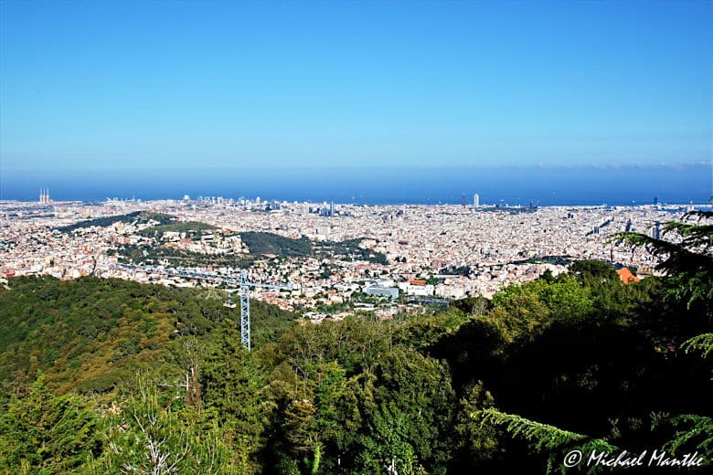 Barcelona Panorama Aussicht von Tibidabo