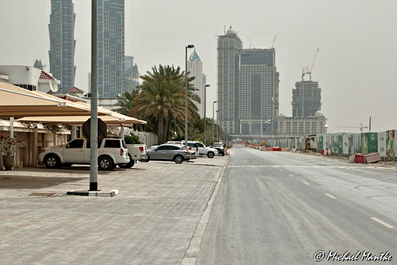 Strasse in Wohngegend von Dubai