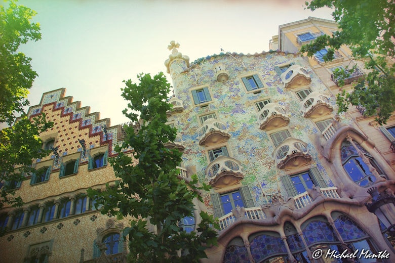 Barcelona Fassade Casa Batllo von Gaudi