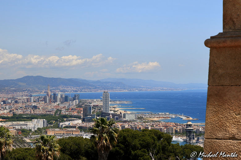 Barcelona Blick aus der Teleferic de Montjuic