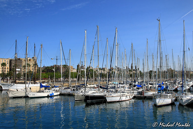 Barcelona Hafen Boote