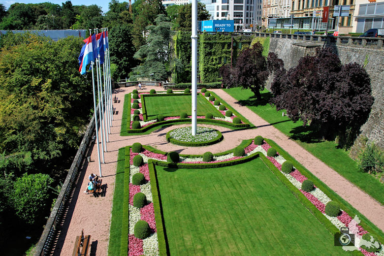 Luxemburg Ausblick vom Place de la Constitution
