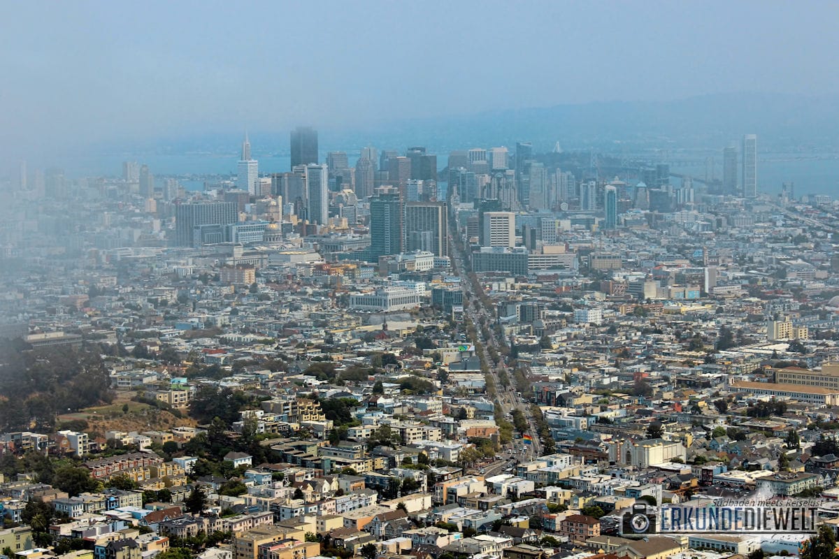 Aussicht von Twin Peaks, San Francisco, Kalifornien, USA