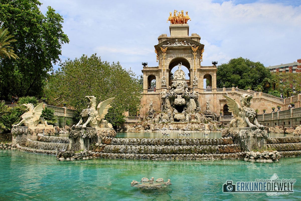 Drachenbrunnen im Parc de la Ciutadella, Barcelona, Spanien