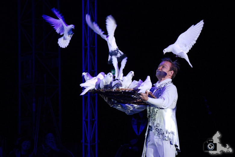 Fotografie-Tipps: Fotografieren im Zirkus - Andrejs Fjodorov mit seinen Tauben