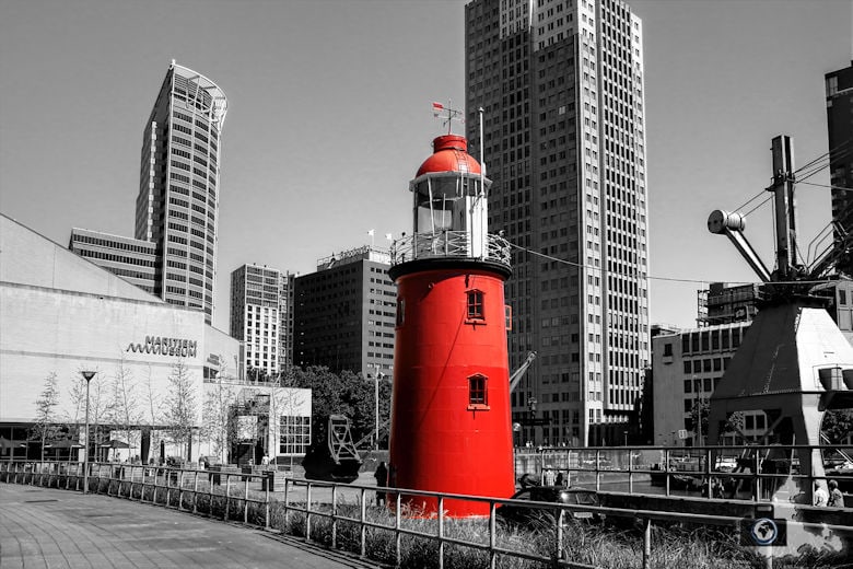 Rotterdam in den Niederlanden - Leuchtturm