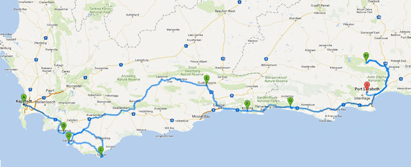 Route Südafrika Etappe 2