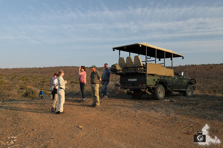 Sundowner im afrikanischen Busch während der Safari