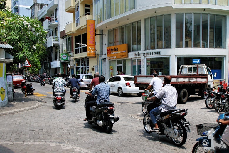 Male auf den Malediven - Motorräder