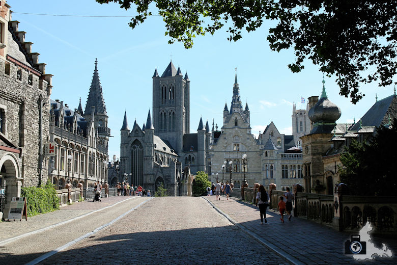 Blick über die Sint-Michielsbrug in Gent