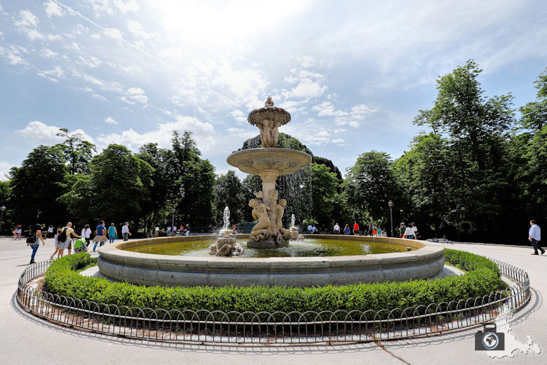 Retiro Park in Madrid - Springbrunnen