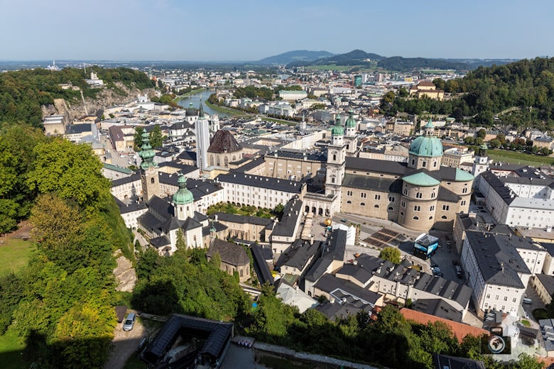 Blick über Salzburg - Festung Hohensalzburg