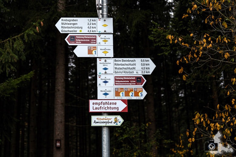 Schwarzwälder Genießerpfad - Rötenbachschlucht - Wegweiser