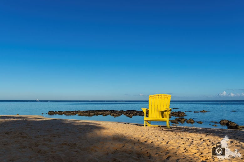 Stuhl am Strand, Mauritius