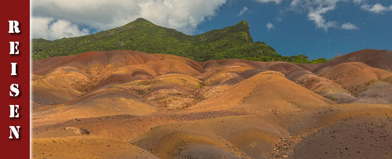 Siebenfarbige Erde bei Chamarel auf Mauritius