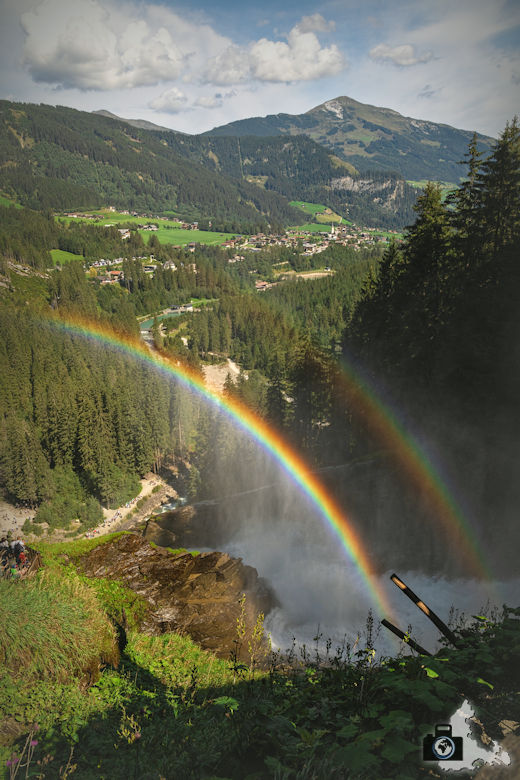 Krimmler Wasserfälle in Österreich, Hohe Tauern - Regenbogen