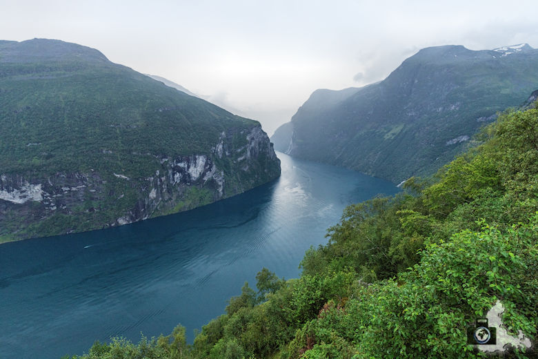 Geirangerfjord im Regen