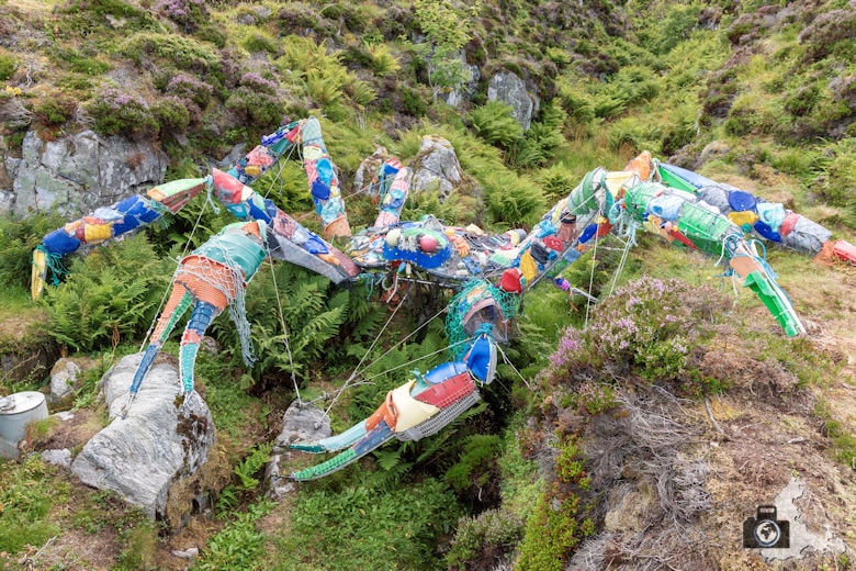 Atlantikstraße Norwegen - Krabbe aus Abfall