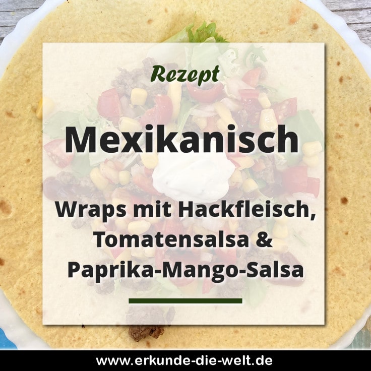 Rezept - Mexikanische Küche - Wraps mit Hackfleisch, Salat & Salsa
