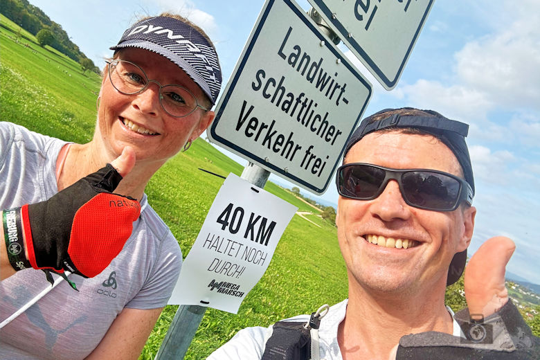 Megamarsch Freiburg 2023 - 40 km Marke