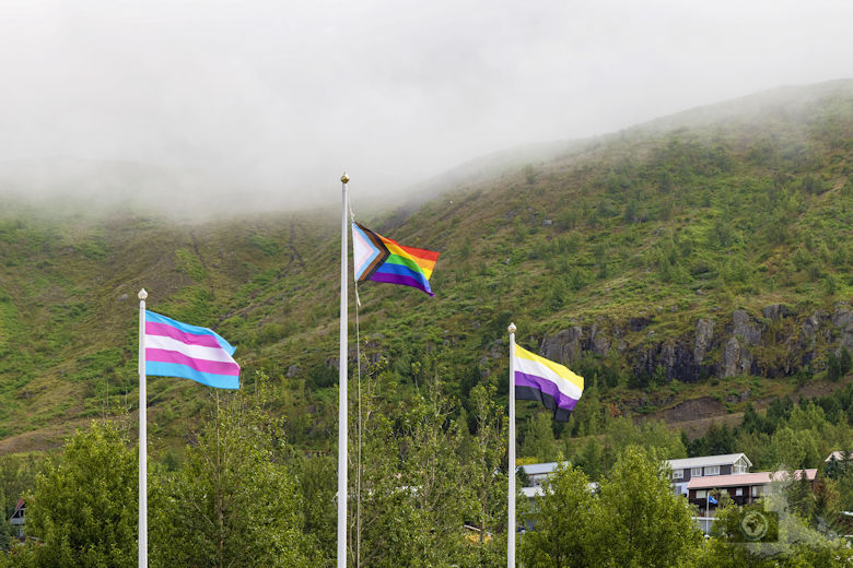 Seydisfjordur - LQBTQ Flaggen